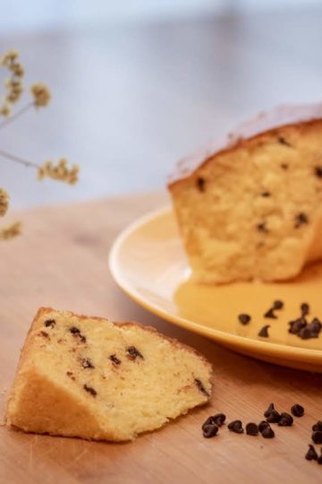 Ciambella senza glutine con gocce di cioccolato